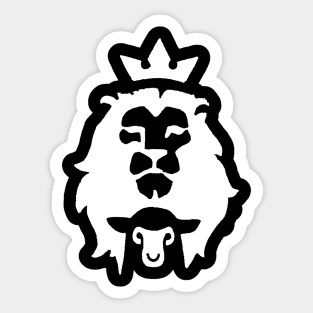 The Lion King & The Lamb - Lion Face - Lion of Judah - Christian Sticker